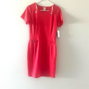 Enfocus Studio size 8 orange, short sleeves dress